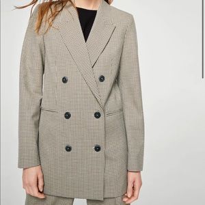 Brand new mango check double breasted blazer